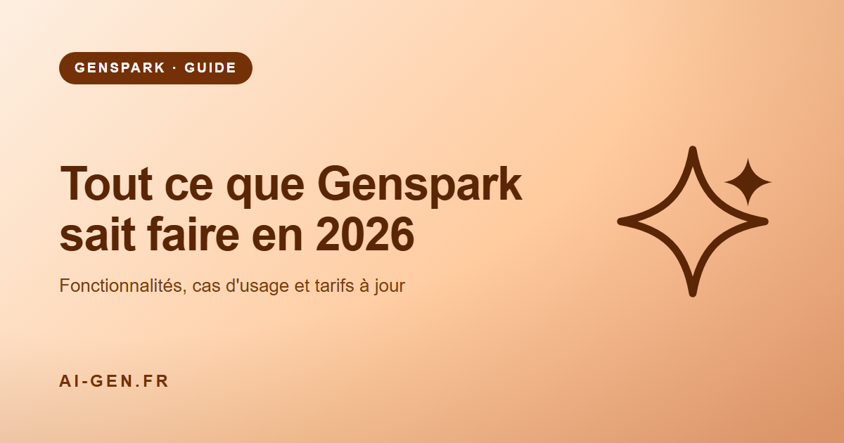 Genspark en 2026 : fonctionnalités, cas d’usage et tarifs